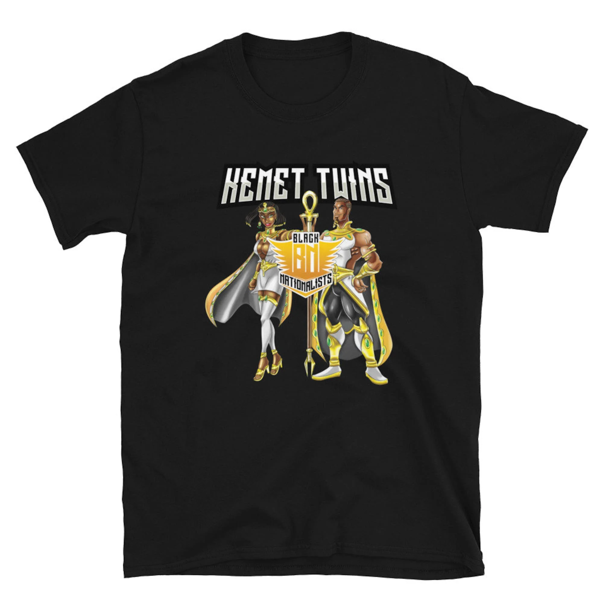 Kemet Twins Black Comic Book T Shirt