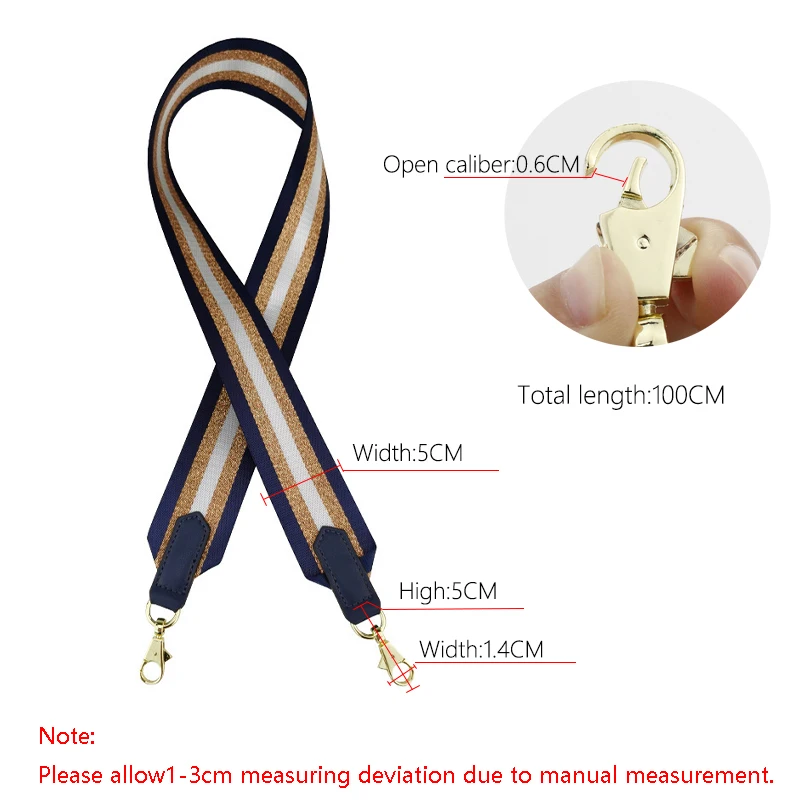 TINBERON Wide Bag Strap Suitable For Woman Luxury Bucket Bag High Quality Canvas Shoulder Strap Decorative Part Accessories Bags