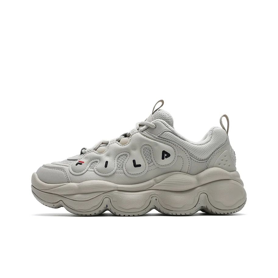 FILA PEASE Textile, Synthetic Leather WE Bean Shoes Fleece Lined, Comfortable Versatile Height Increasing Low top F12W441111FOM