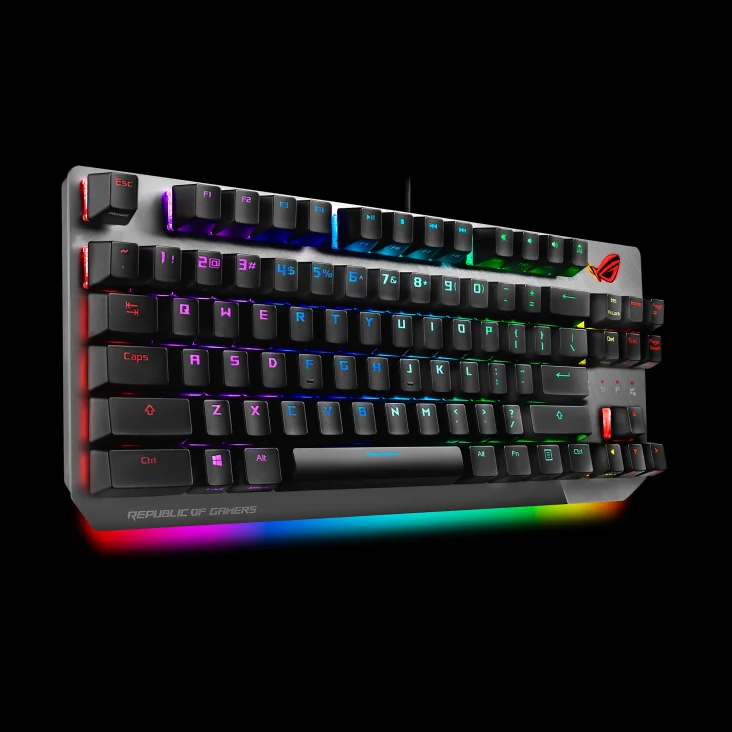 ROG Strix Âmbito TKL RGB LED para Teclado PC Jogos