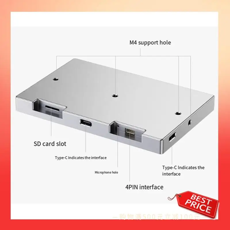 

ABNR 7-дюймовый IPS-дисплей USB-шасси Вторичный экран RGB Атмосферный экран 800X480 с функцией звукоснимателя Черный Легкая установка