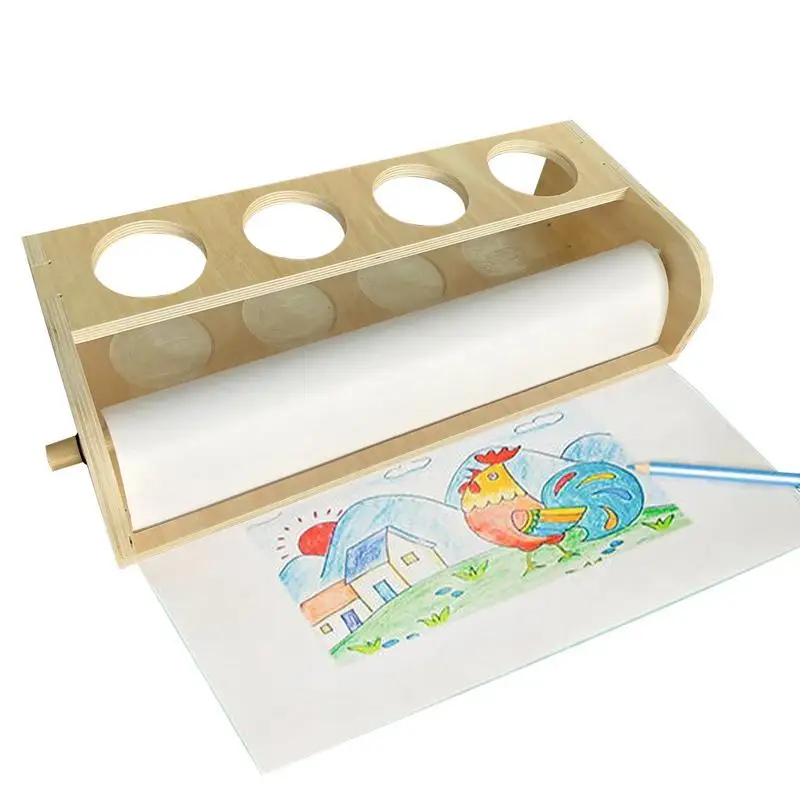 

Настольный мольберт для рисования, деревянный дозатор рулонов бумаги для рисования и эскизов, доска с держателем для карандашей для художественных работников и студентов