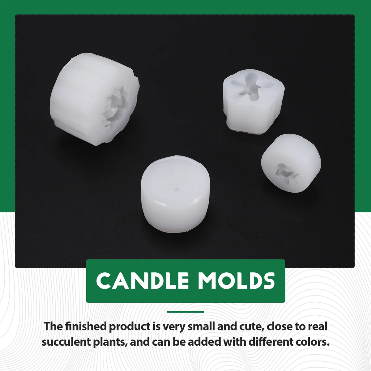 Moldes de silicona, 4 Uds., moldes de silicona para velas, molde para plantas suculentas, moldes de fundición de resina para hacer