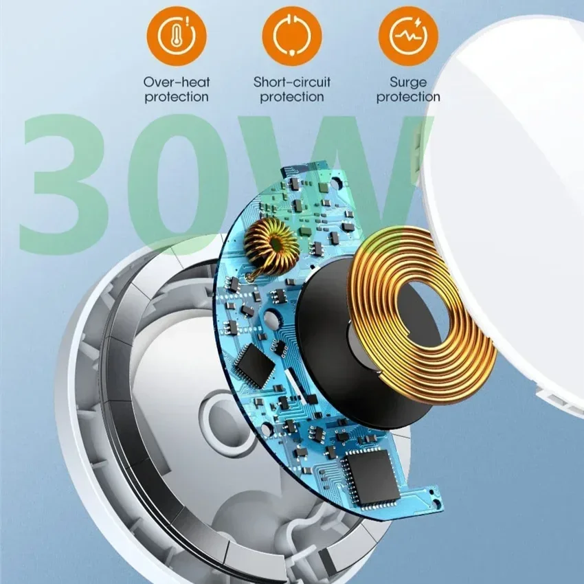 Từ Sạc Không Dây Pad Đứng Cho Iphone 15 14 13 12 Pro Max Airpods USB Loại C Pd 15W Nam Châm Nhanh Chóng Sạc Dock Trạm