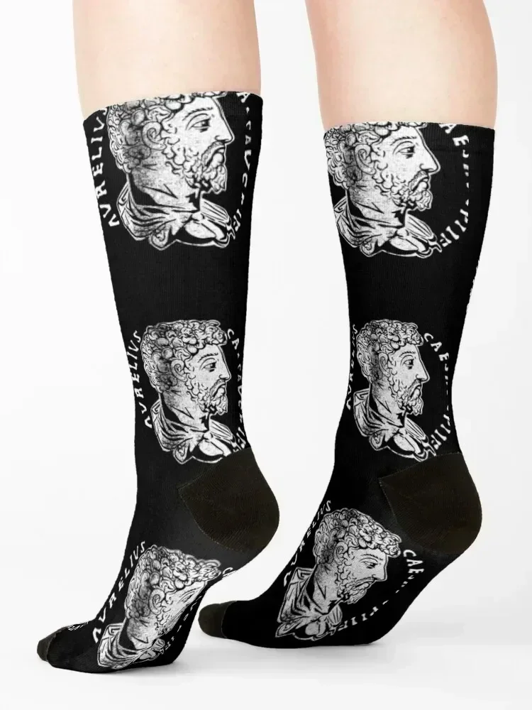 마르쿠스 아우렐리우스 고대 로마 동전 양말 스타킹 해피 럭셔리 선물 양말 소녀 남성용