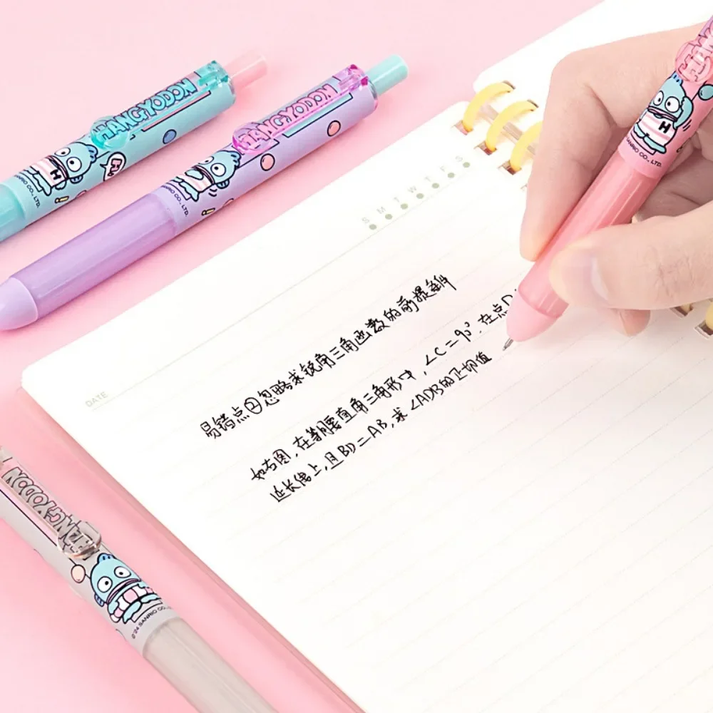 Han Yu Don Anime Periférico Gel Pen, Kawaii Diário do Estudante, Exame, Desenhos Animados bonitos, Aluno, Estudo, Papelaria, Festivais Presente, Preto, 6pcs por conjunto