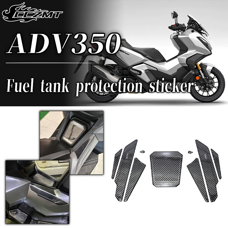 

For Honda ADV350 motorcycle carbon fiber decals, fuel tank stickers, resin stickers on both sides, modification accessories