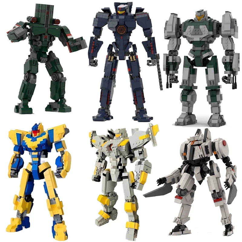 Serie Moive Titan Mecha Building Block MOC Pacific Robot da combattimento Armatura da battaglia meccanica Modello di assemblaggio Puzzle Giocattolo Regalo di compleanno