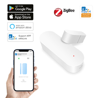 APP Alerts - EWeLink Zigbee Wireless Door And Window Sensor For Theft Monitoring, Compatible With Alexa And Google Home.