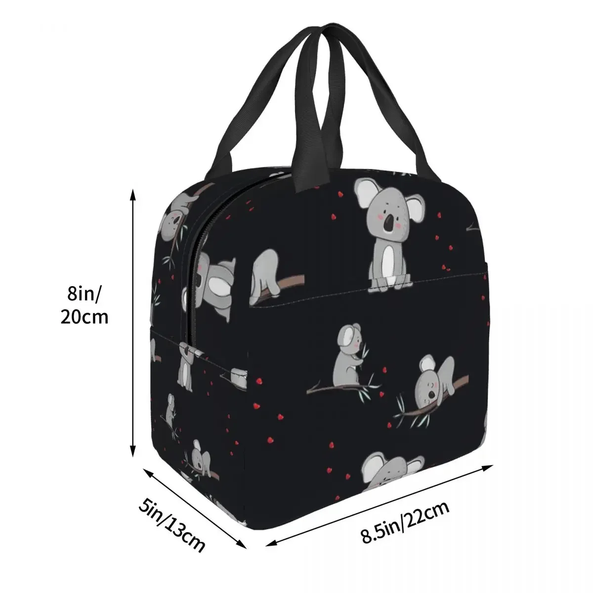 Koalas-Bolsa de almuerzo de animales para dormir, bolso portátil de lona aislante, enfriador térmico para comida fría, bolso escolar para mujer y Niña