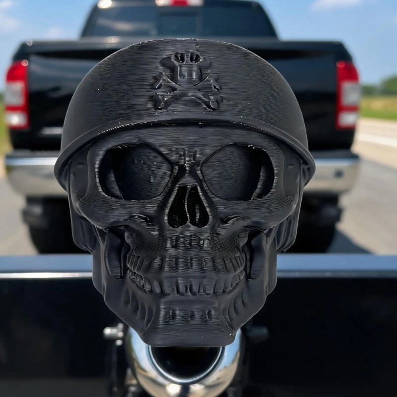 SZCH Slip-On Skull Tow Ball Cover for Decorative Rear Vehicle Styling, Molded Plastic Cap and Light Wear Coverage Use