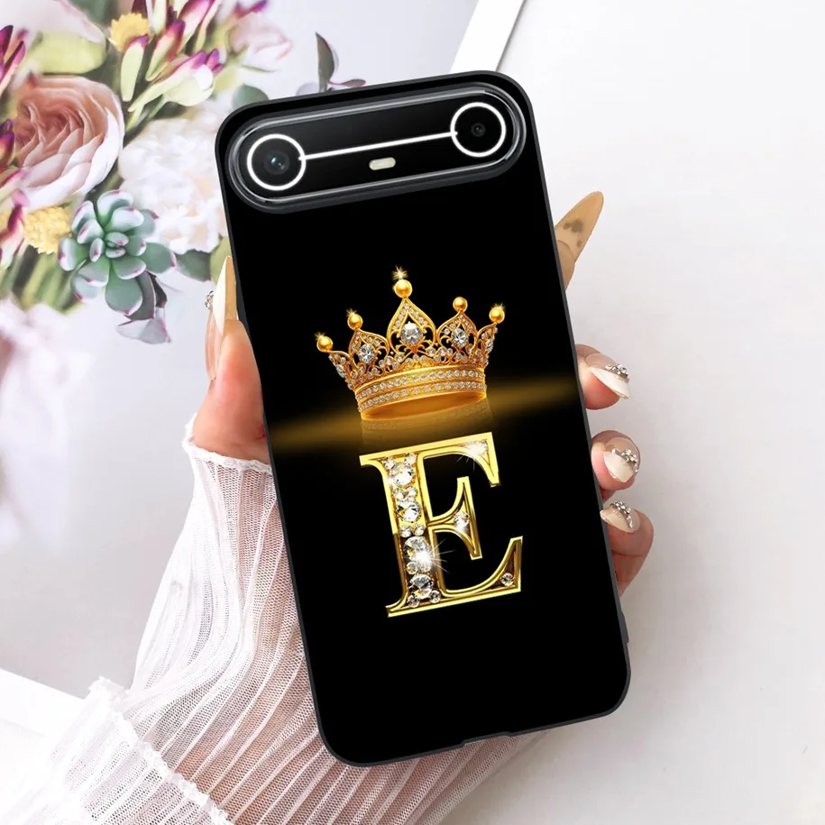 حافظة لهاتف Tecno Pova النحيفة KM9 بأحرف لطيفة على شكل تاج من السيليكون الناعم حافظة هاتف للزوجين لهاتف Tecno Pova Slim 5G 2025 غطاء خلفي #5