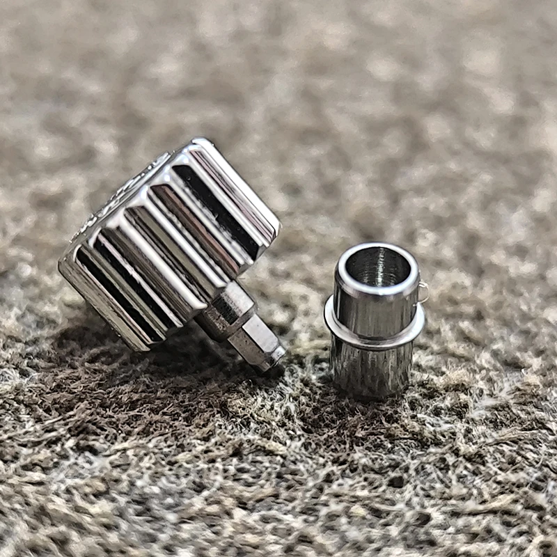 Used for IWC Watch Shell All Steel Head Lock Tube Tooth Head Diameter 6.0mm Tube 2.55mm Accessories Silver Screws