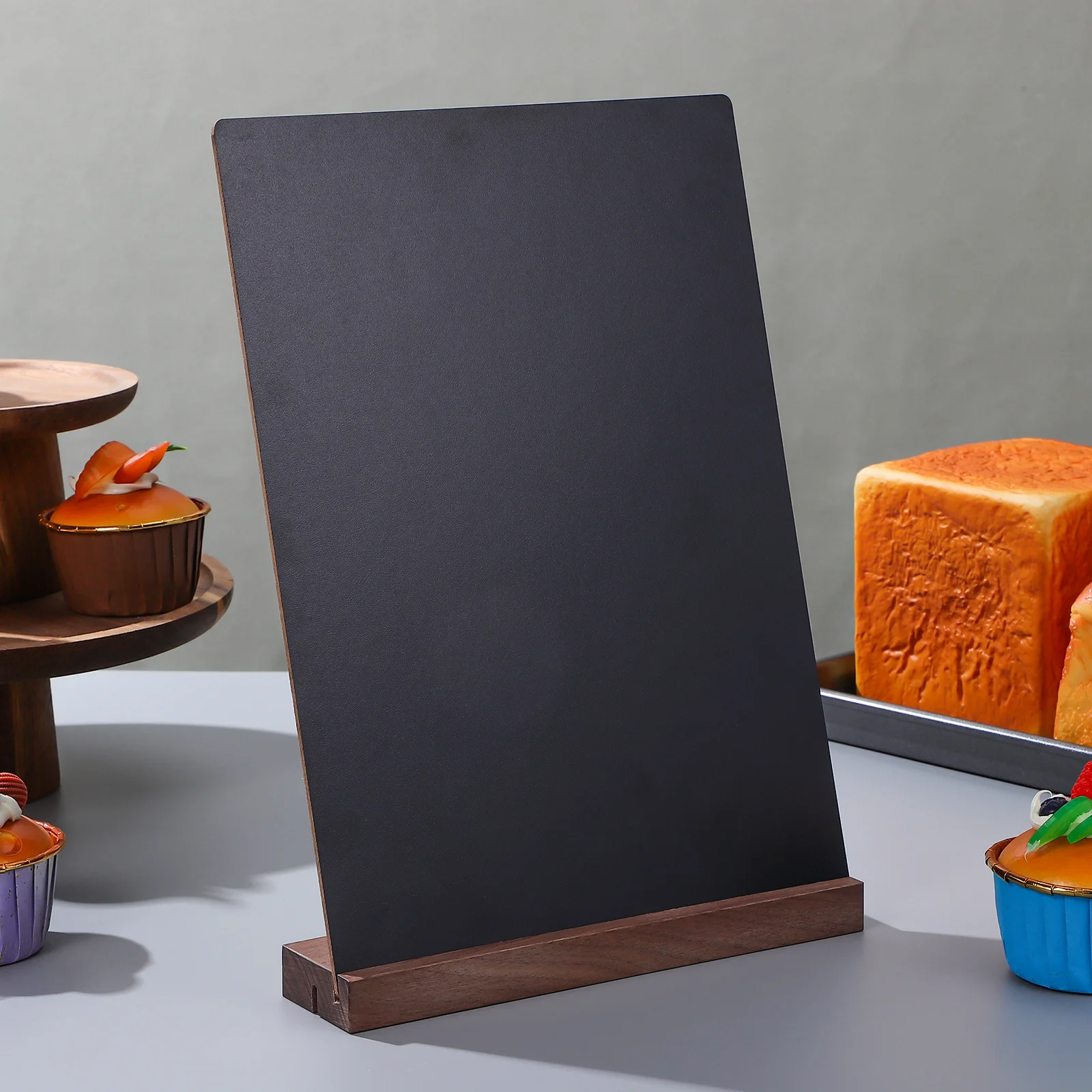 

Small Chalkboard Mini Blackboard Tabletop Display Stand Portable Message Board Menu Board for Kitchen Restaurant