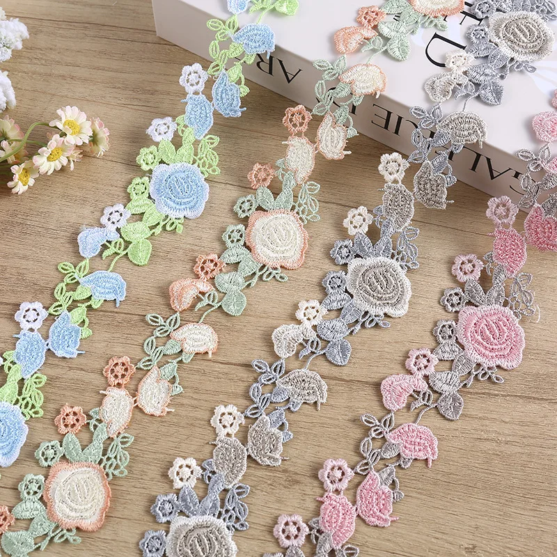 45yds-nastro-in-pizzo-floreale-colorato-solubile-in-acqua-per-cucito-abiti-da-sposa-e-fai-da-te