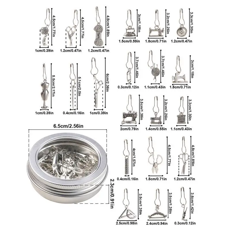 21 szt. Ręcznie robione narzędzia dziewiarskie Markery dziewiarskie Sweter Przędza Szydełkowa blokada Akcesoria dziewiarskie DIY