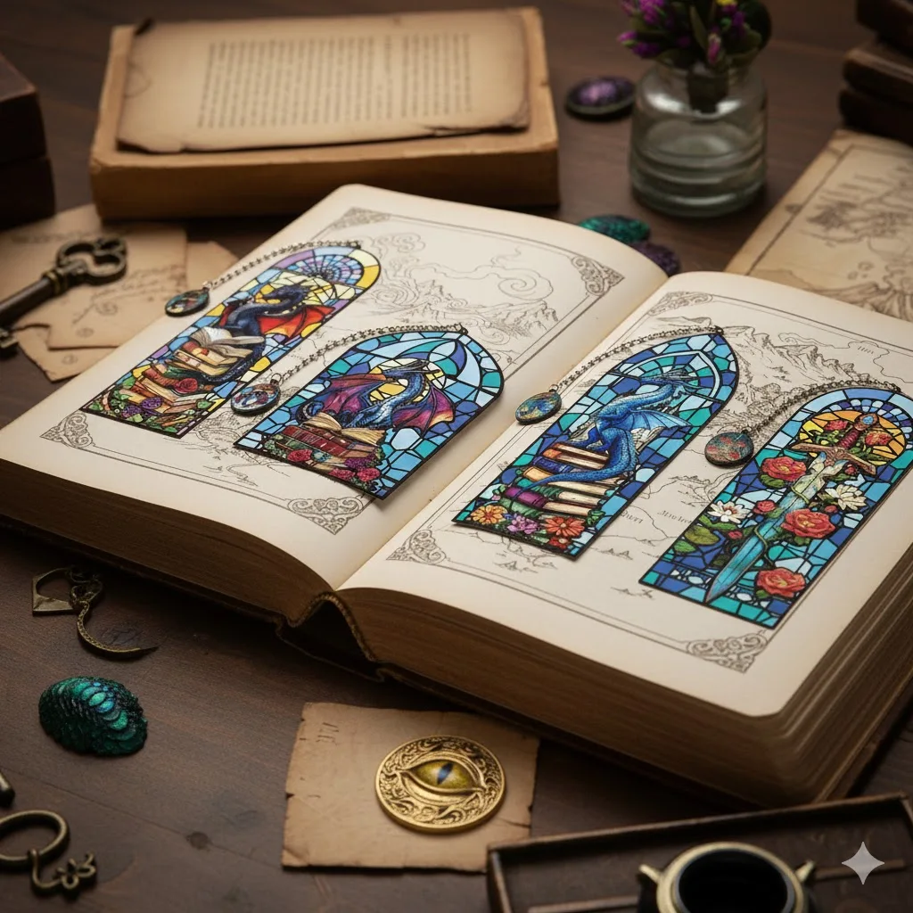 خمر الزجاج الملون التنين الإشارات المرجعية كتاب الملحقات الخيال القرطاسية مدرسة لوازم القراءة المعلم كتاب عاشق الهدايا
