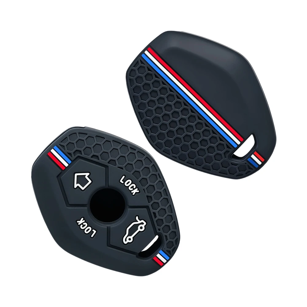 Silicone Key Case Cover 4 Buttons For BMW BMW X5 E53 X3 F83 E46 E39 E38 E60 E63 E61 E64 Series 3 5 7 330i Z3 Z4 E85 E86 M5 325i