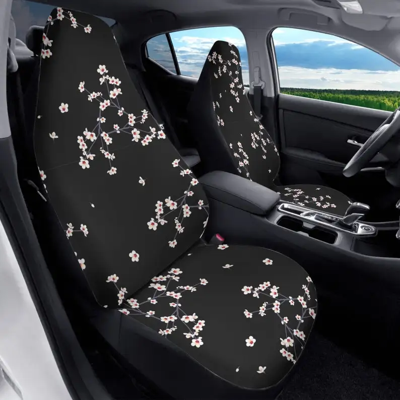 

Cherry Blossom Car Seat Covers Universal Environmentally Friendly Interior Decorations Comfortable Breathable Car Seat Covers