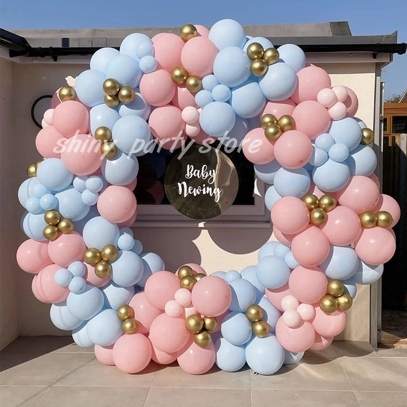 Globos de látex Pastel para dulces, macarrón, azul, rosa, arco de globos, decoración de fiesta de cumpleaños y boda, globo de regalo para Baby Showr