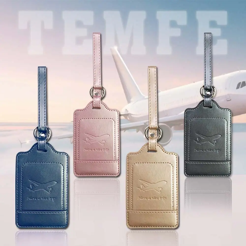 PU Leather Travel Holiday Airplane Check-in Airplane Suitcase Tag Boarding Pass Luggage Tag Travel Accessories