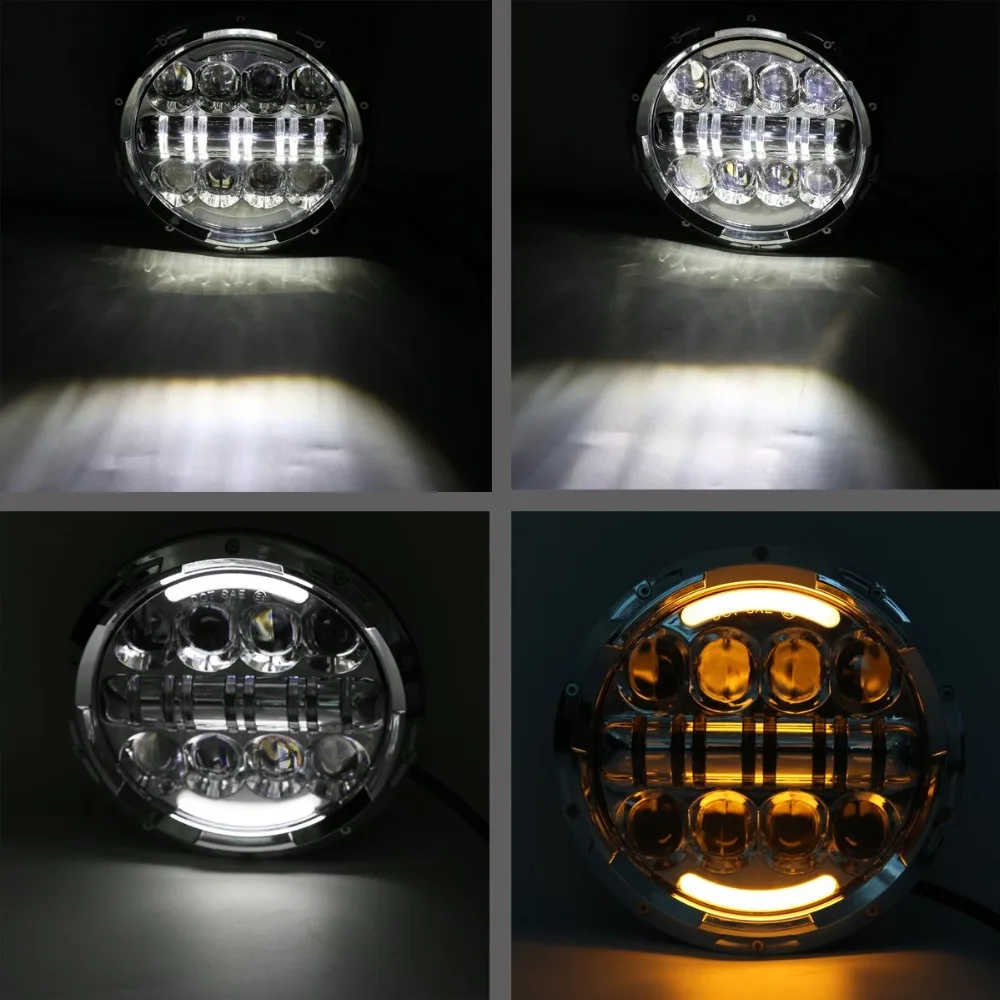 A Versatile Auxiliary Fog Light for Motorcycles, Featuring 16 High-Brightness LED Bulbs, 7 Inches in Size, 60W Power, And an H4