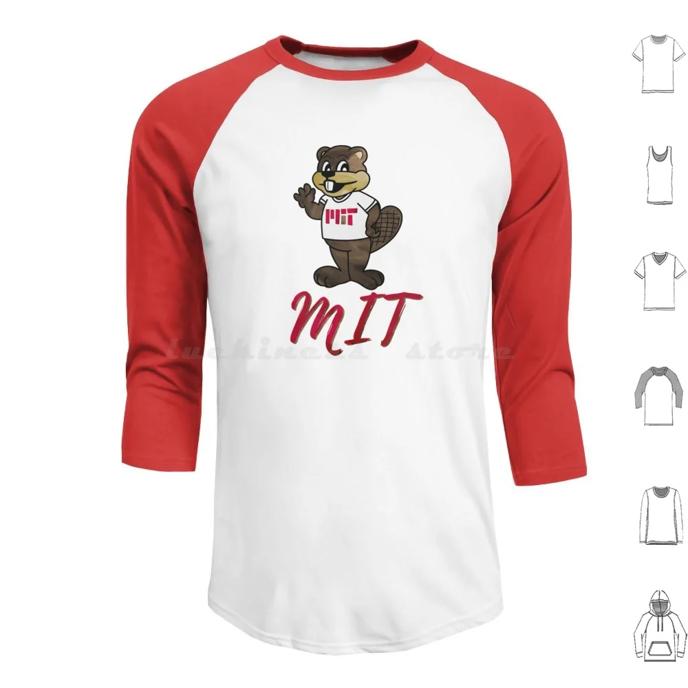 Mit ( 1 ) Hoodie cotton Long Sleeve Massachusetts Institute Of Technology Mit Tim The Beaver Massachusetts Ma College