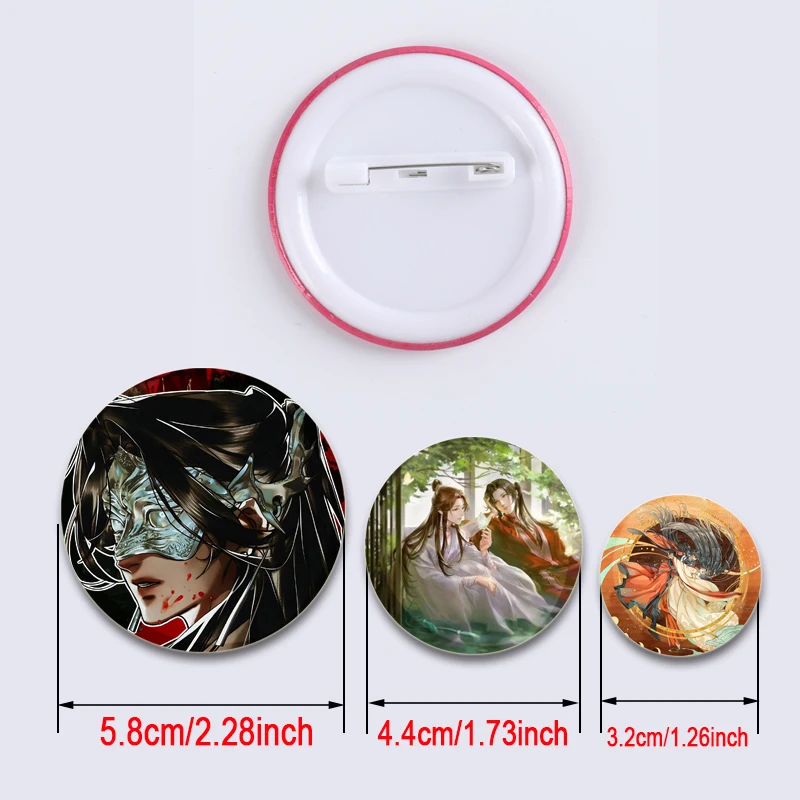 Heaven Official\'s Bênção Anime Badge, Xie Lian Figura Dos Desenhos Animados Broches, Cosplay Exquisite Esmalte Pinos para Acessórios Mochila