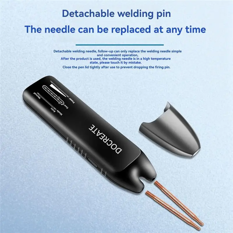 A84E-Docreate Docreate Portable Spot Welder Handheld LED Display Spot Welder Small 18650 Mobile Lithium Battery Spot Welding Pen