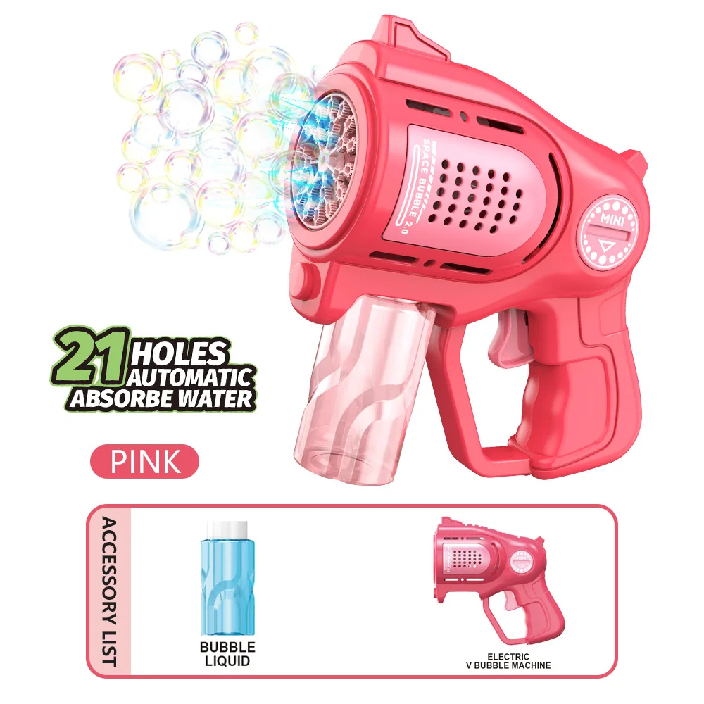 Machine à bulles électrique Gatling pour enfants, pistolet à bulles liquide, jouets pour garçons et filles, nouvelle collection