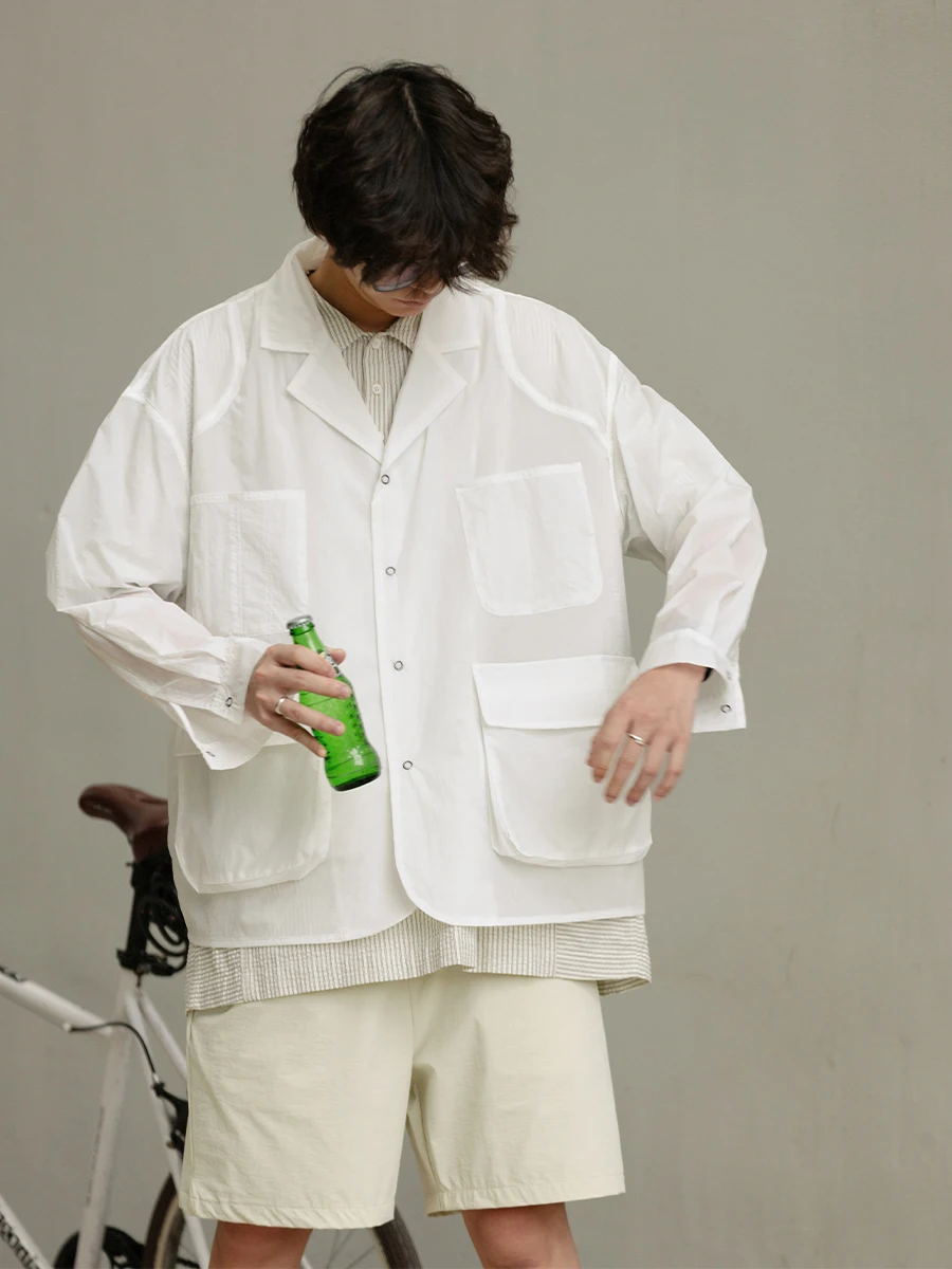 

Легкая японская одежда Noears свободного кроя для защиты от солнца, дышащая, водоотталкивающая, летняя, модная