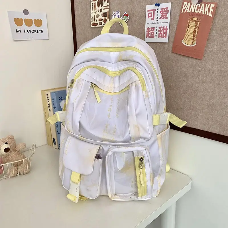 National Customs Schoolbag Large Capacity  High Appearance Level Junior High School Backpack Schoolgirl High School Backpack