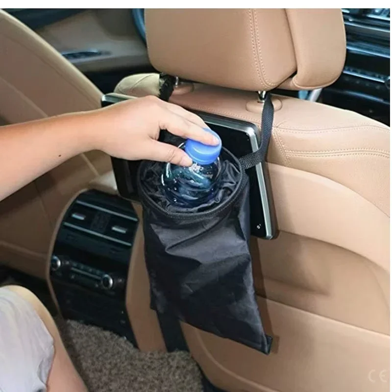 Car Seat Back Trash Holder Hang Litter Bag Garbage Storage Rubbish Container Oxford Cloth Car Waste Bins Cleaning Tools image 3