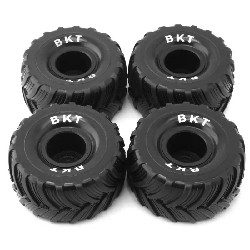 4pcs 100mm Dia Rubber Tires Kit For Trxs Tamiya Losi Hub E-Revo 1/12/14/16/18 RC Truck Car Tyres Repair Upgrade Accessories