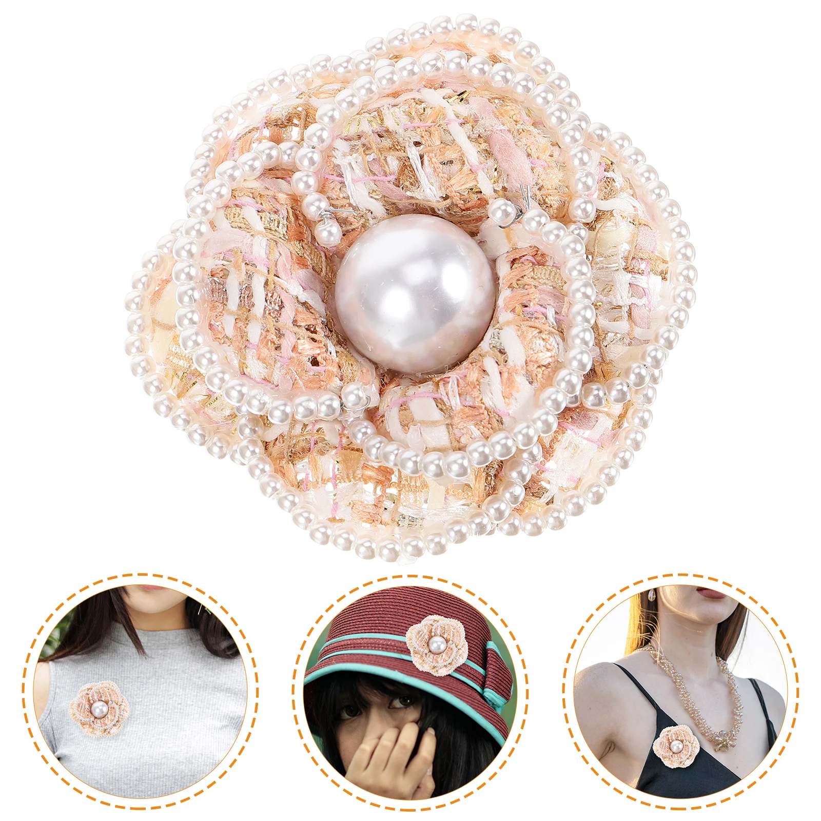

Pearl Lapel Pin Women Flower Brooch Clothes Decoration Hat Scarf Suit Pin Backpack Brooches Dress Coat Badge Shirt