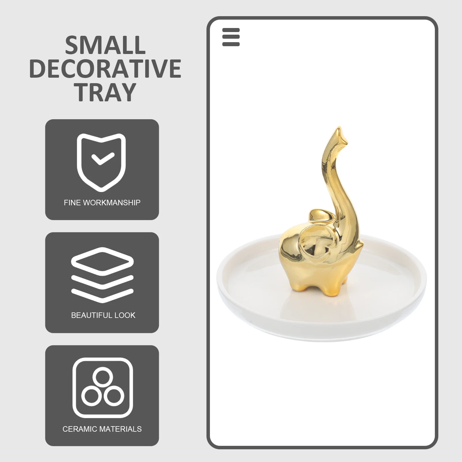 Jewelry Display Tray Ceramic Cartoon Durable Jewelry Storage Plate Desktop Necklace Container Small Decorative Tray
