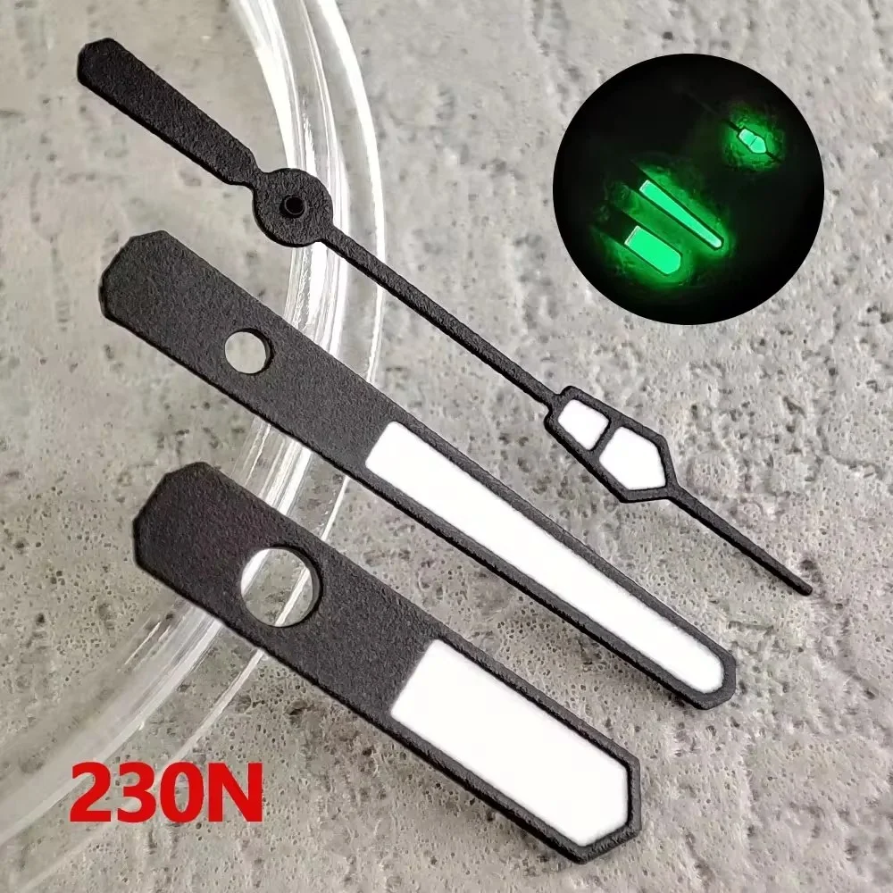 8*12*12.5mm segunda mão c3 verde brilho no escuro relógio mãos acessório para movimento nh34 nh35 nh36 nh38 nh70