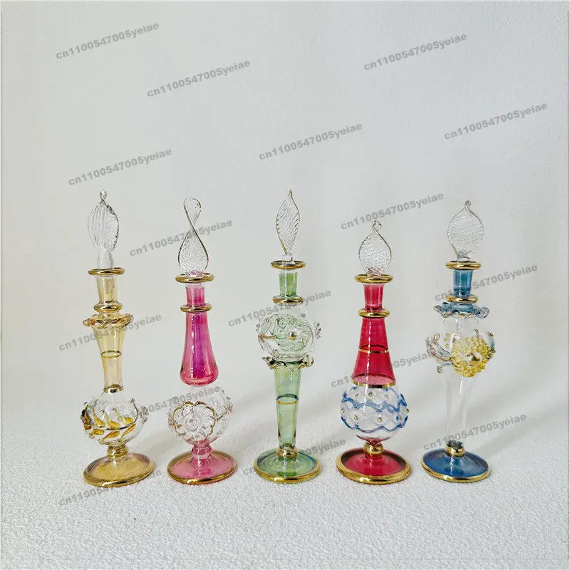New Egyptian Fragrance Bottle, Egyptian Perfume Bottle, Purely Handmade Outer Carving 10-12 Cm