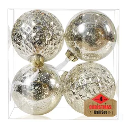 Esferas-Christmas Plastic Ball Ornaments, Hanging Bauble Pendants, Xmas Decor for Home, New Year, 10cm