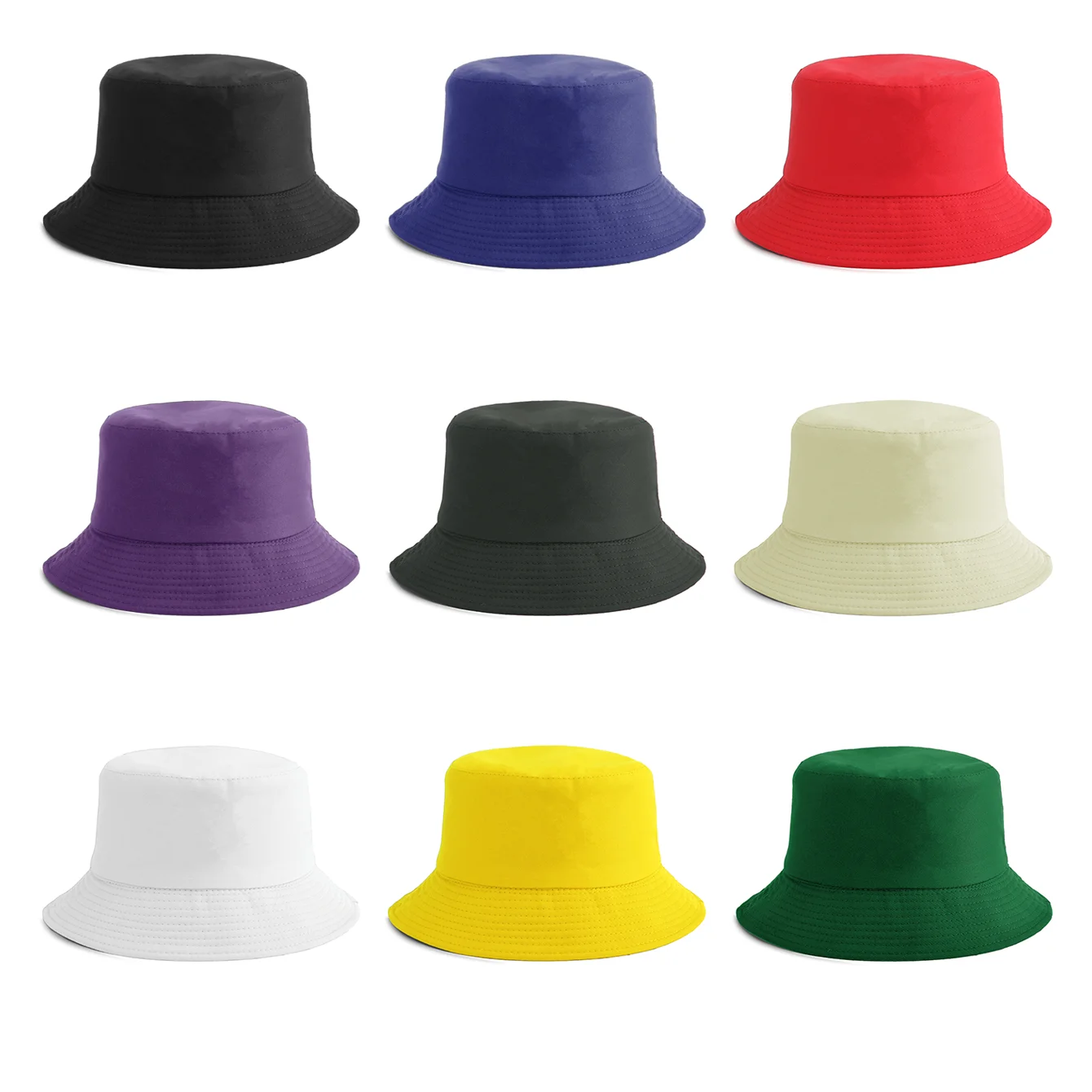 Unisex Einfarbiger Fischerhut Wendbar Retro Anglerhut Erhältlich in Verschiedenen Retro-Farben Outdoor Sonnenschutzhut
