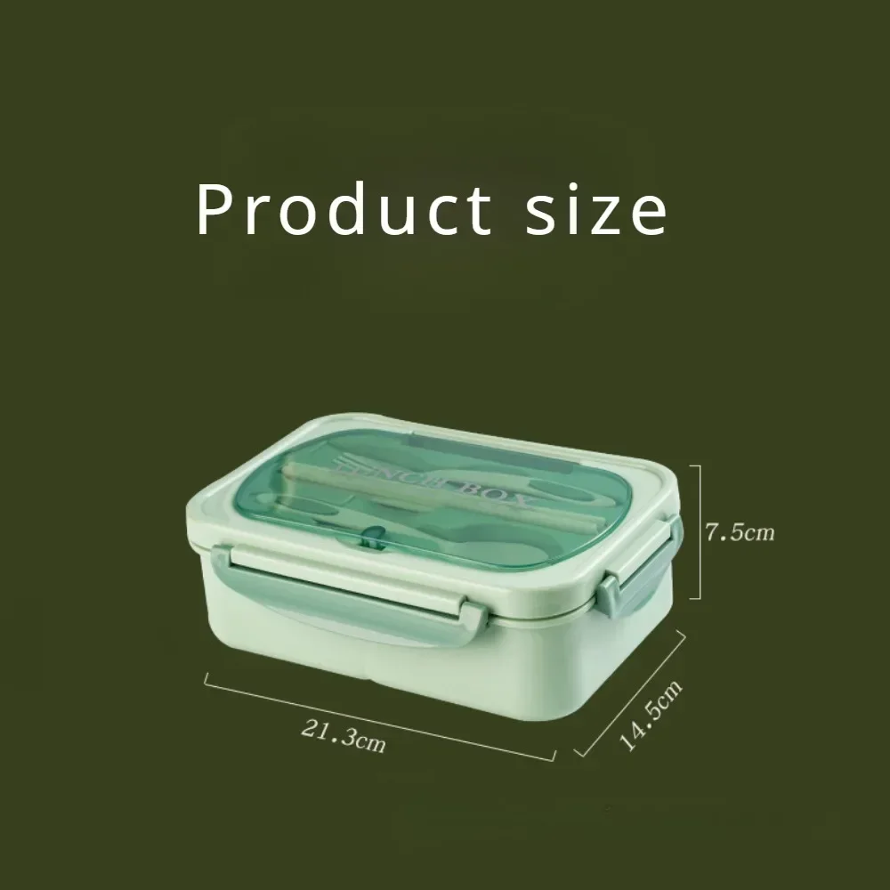 1200ML Bento Lunch Box For Adults Office Picnic, Leak-Resistant Container With Utensils, 3 Sections, Microwave-Safe ﻿ view 5