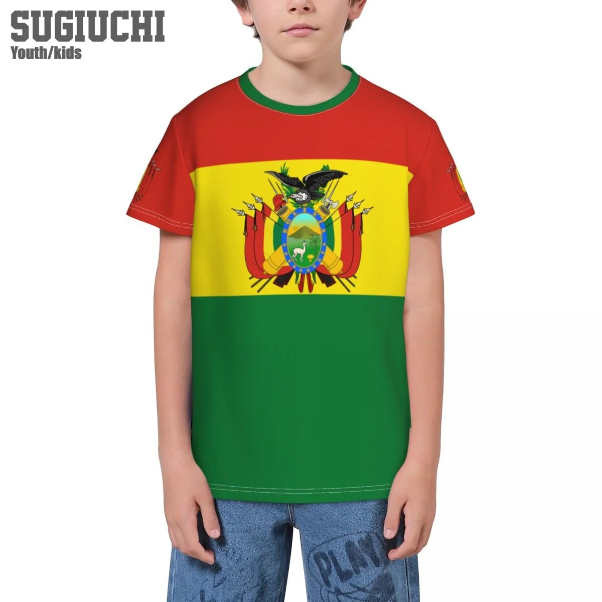 Custom Name Number Bolivia Flag Emblem 3D T-shirts For Kids Youth Boy/Girl Tees jersey Soccer Football Fans Gift T shirt