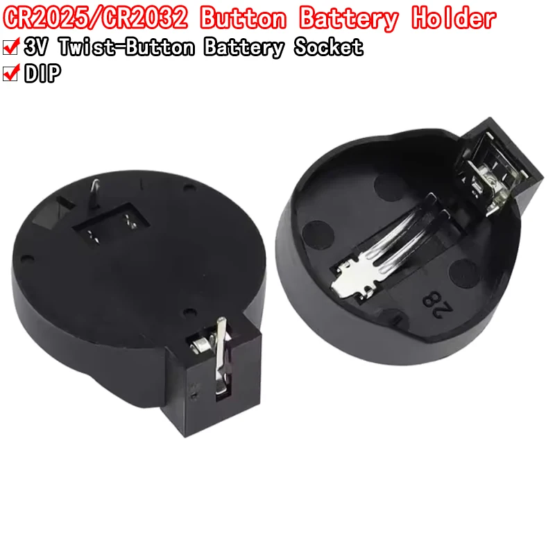10PCS Battery Button Cell Holder Socket Case CR2032 cr2032 battery holder 2032