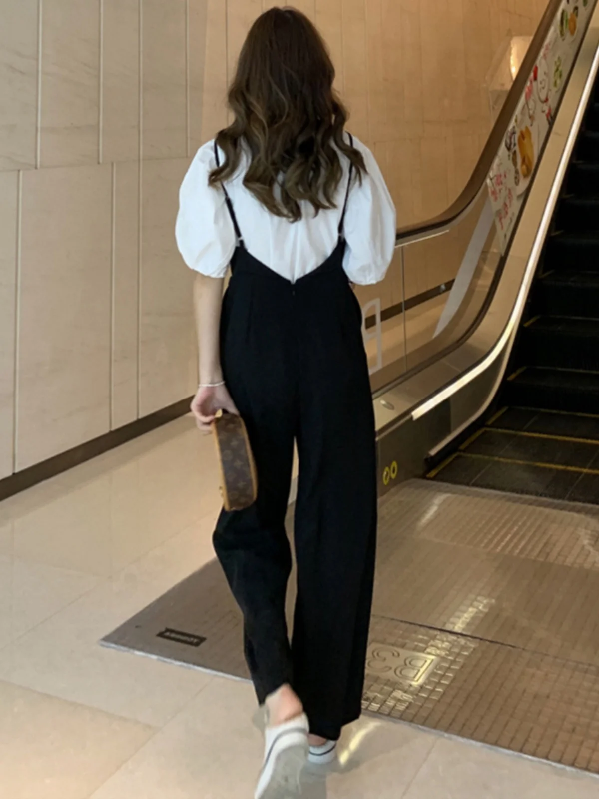 Sommer 2025, hohe Taille, weites Bein, Hose für Damen, lässig, Chiffon, drapiert, Overall-Outfit, koreanisches Sle-Pendler-Faion, dünne Illusion