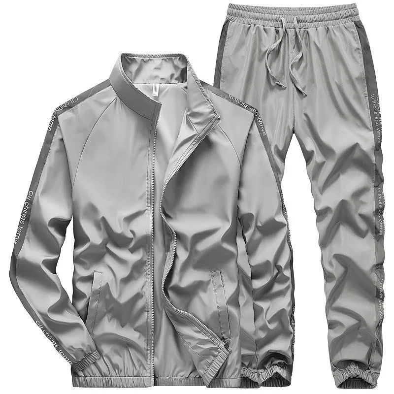 

Mens 2 Piece Tracksuit Set Windbreaker Jacket Sweatpants Casual Sportswear Gym Running Jogging Fitness Suit