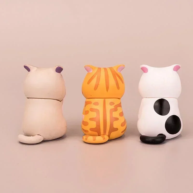 New Pet Cat Cake Decoration Figurine Model Toys Kawaii Distressful Kitten Cats Figure Mini Animals Home Ornament Kid Xmas Gift