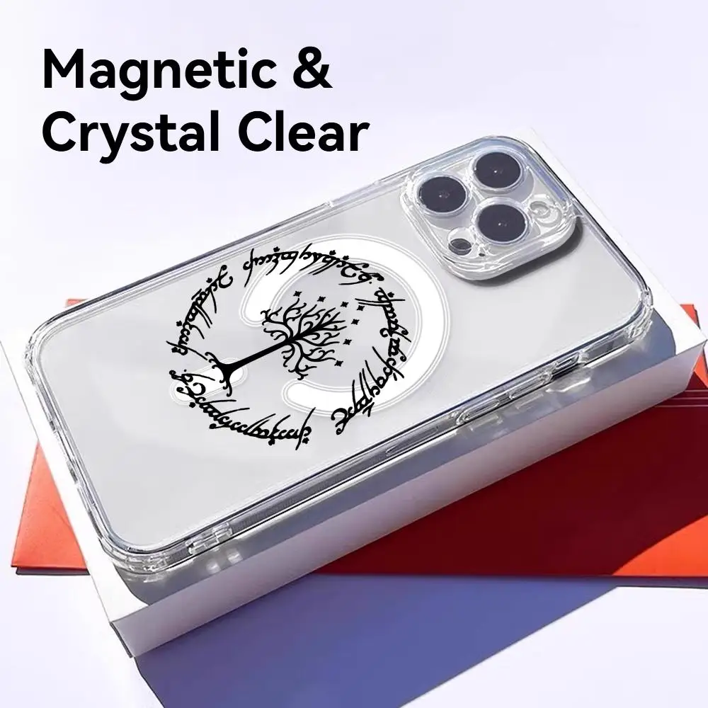 The L-Lord Of The R-Rings Phone Case Magnetic Clear Case For IPhone 17 16 15 14 13 12 Pro Max Plus Slim Wireless Cover