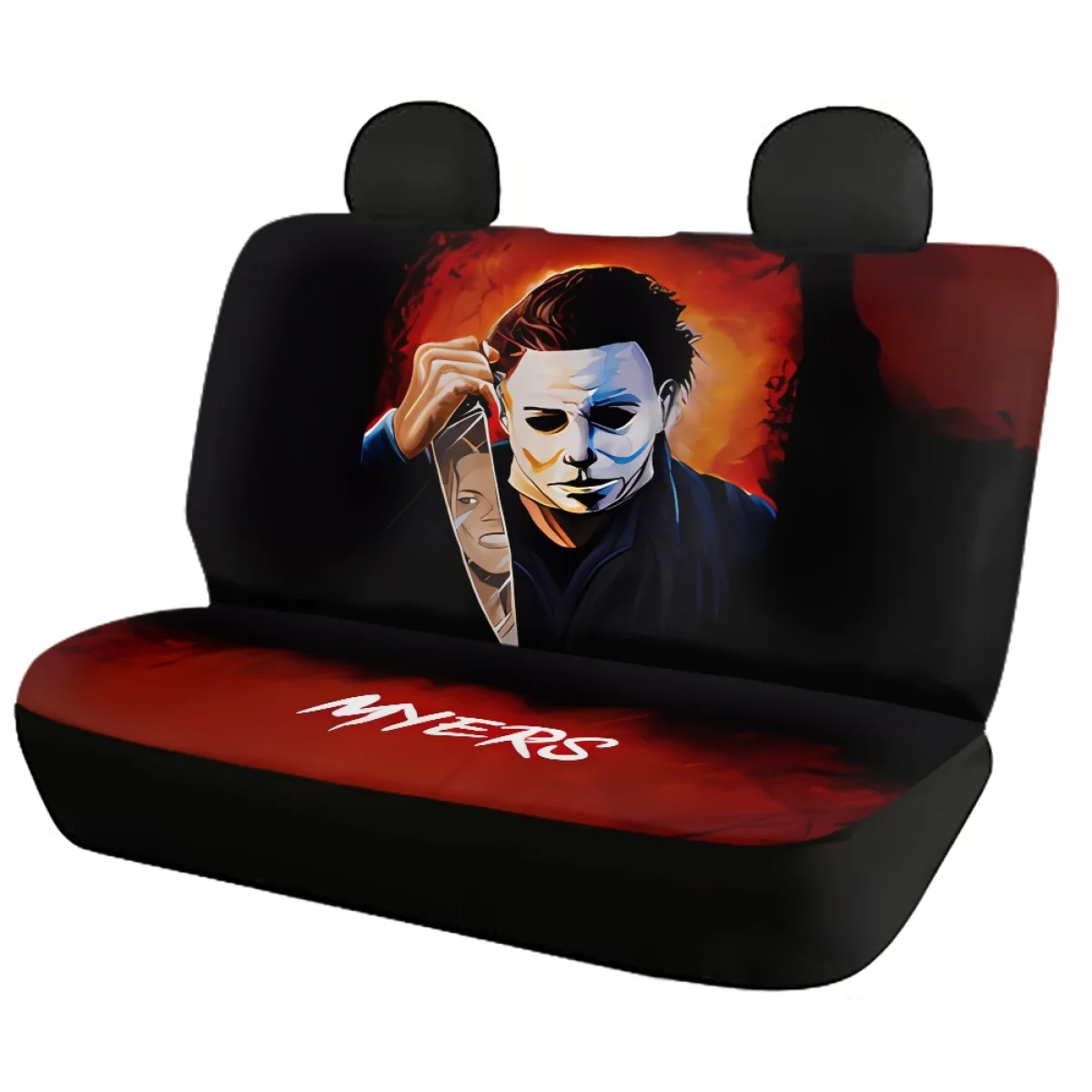 Horror Movie Full Set Car Seat Covers The Night He Came Home Michael Myers Bloody Knife Sedan Seat Cushion Comfort Accessories