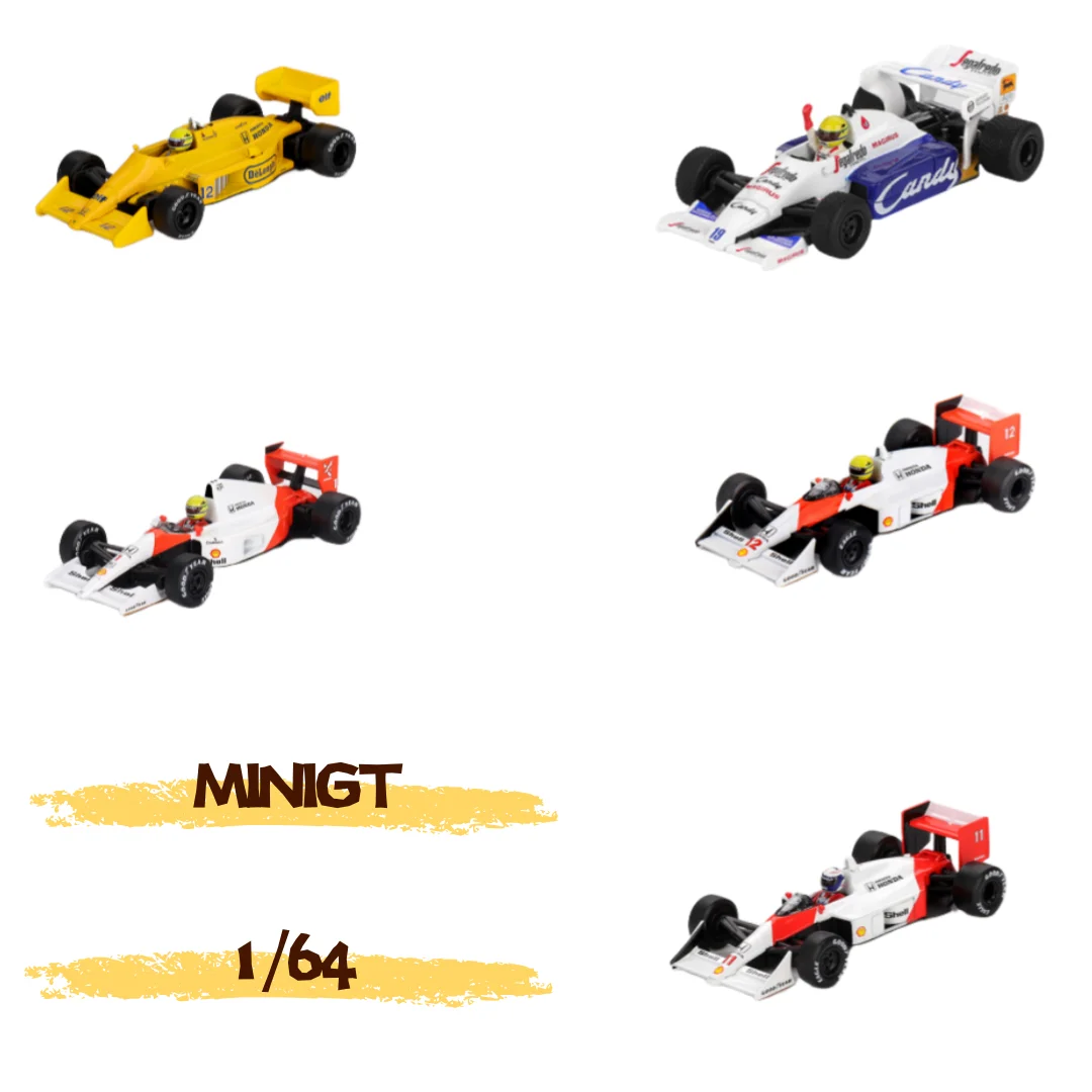 MINI GT 1:64 Elton Senna McLaren Grand Prix MINIGT 1:64 F1 Racing Champion Lotus99T No. 12 Simulated Alloy Car Model
