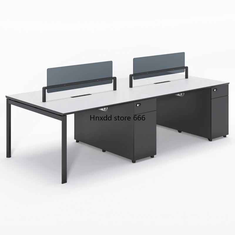 Staff office desk and chair combination is simple and modern